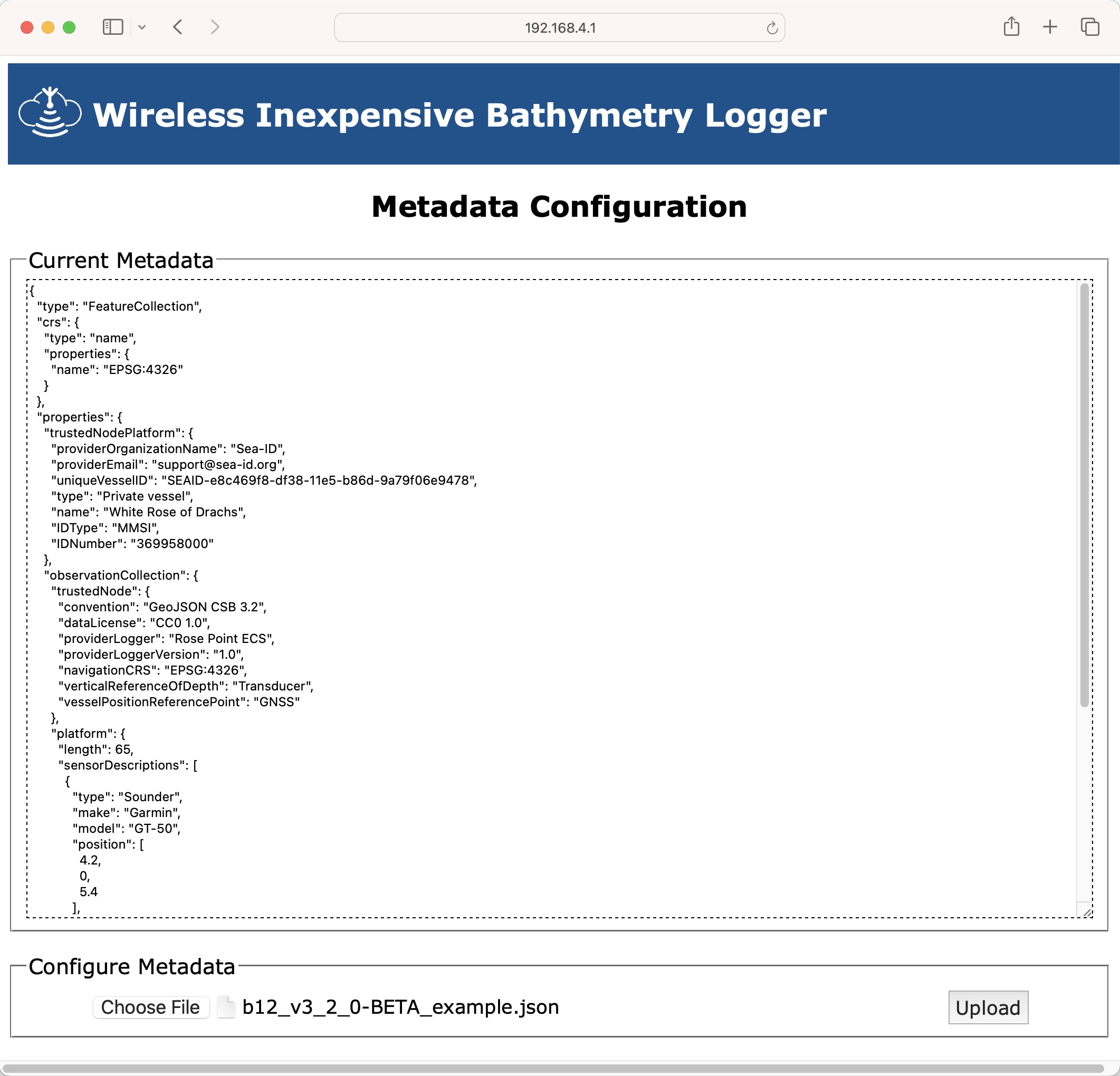 Firmware website metadata management