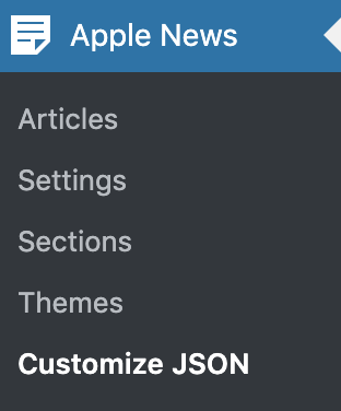 Apple News Menu