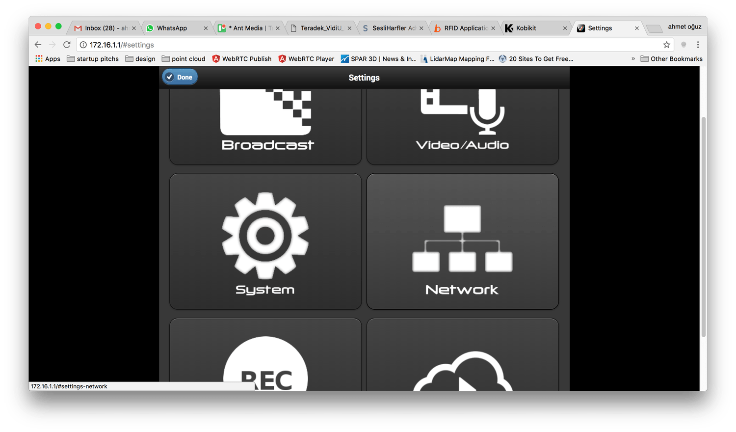 Configure Network Settings of Teradek Vidiu