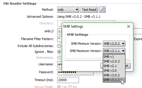 New SMB settings